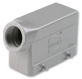 HARTING 0930 016 1520 Heavy Duty Connector Hood, PG21 Side Entry, 4 Pegs, Low Profile, Han B Series, 90°, Aluminium Body